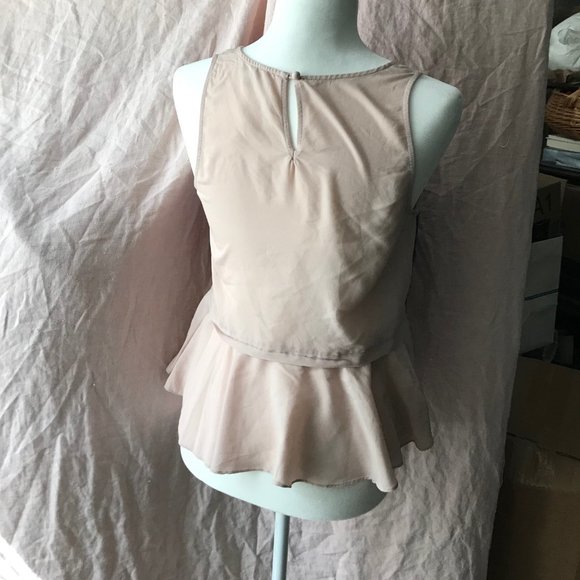 DOUBLE ZERO BLUSH PEPLUM TANK - DRESSY - SMALL - Picture 3 of 5